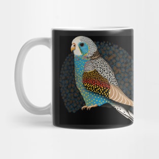 Aboriginal Art Inspired Bird a digital dot art painting Mug